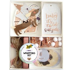 Kit d'emballage de Noël PASTEL, 38 pièces