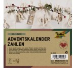 Chiffres en bois pour calendrier de l'Avent, naturel
