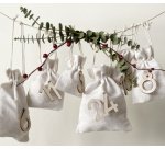 Chiffres en bois pour calendrier de l'Avent, naturel