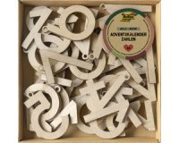 Chiffres en bois pour calendrier de l'Avent, naturel