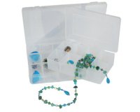 Boîte de rangement, 15 compartiments, transparent