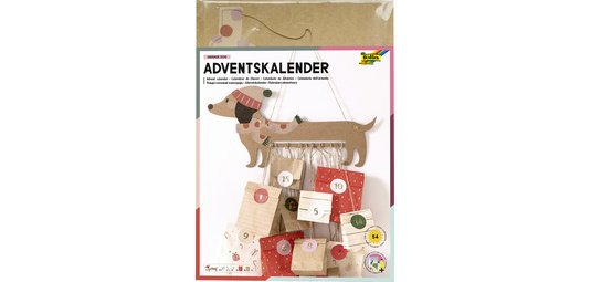 Kit pour calendrier de l'Avent SAUSAGE DOG, 54 pièces