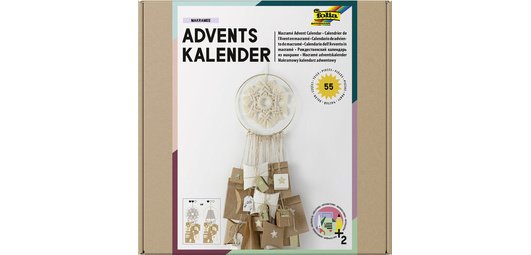 Kit pour calendrier de l'Avent MACRAME, 55 pièces