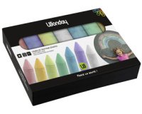 Groot stoepkrijt 'hinkelspel', kartonnen doosje van 7