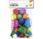 Pompons SPARKLING RAINBOW, différentes tailles