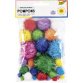 Pompons SPARKLING RAINBOW, différentes tailles