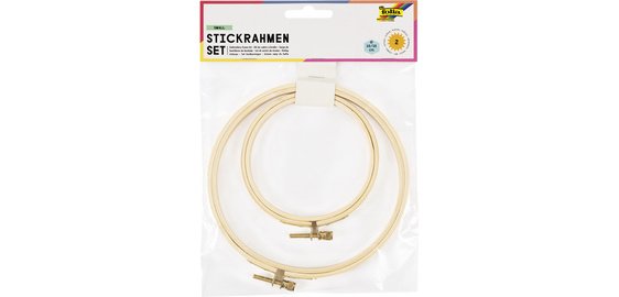 Set de cadres à broder en bois SMALL, 100 et 150 mm