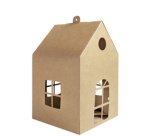 Maisonnette en carton kraft, 110 x 110 x 190 mm
