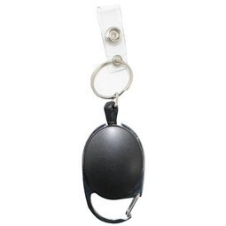 Clip de ceinture avec cordon en nylon extensible, noir/