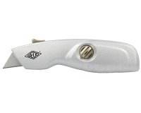 Cutter de sécurité ALU, lame trapèze, argent