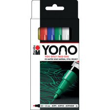 Feutre acrylique 'YONO', 0,5 - 1,5 mm, set de 6