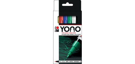 Feutre acrylique 'YONO', 0,5 - 1,5 mm, set de 6