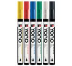 Feutre acrylique 'YONO', 1,5 - 3,0 mm, set de 6