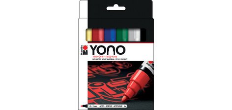 Feutre acrylique 'YONO', 1,5 - 3,0 mm, set de 6