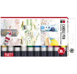 Peinture pour bougies 'Candle Pen', set de 10