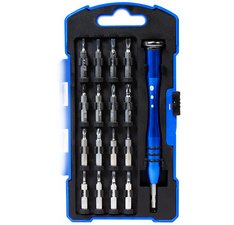 Tournevis avec jeu de 17 embouts