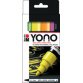 Feutre acrylique 'YONO', 1,5 - 3,0 mm, set de 4 FLUO