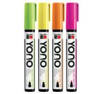 Feutre acrylique 'YONO', 1,5 - 3,0 mm, set de 4 FLUO
