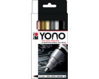 Feutre acrylique 'YONO', 1,5 - 3,0 mm, set de 4 METAL