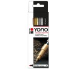 Feutre acrylique 'YONO', 1,5 - 3,0 mm, set de 4 METAL