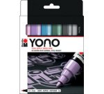 Marqueur acrylique YONO, 1,5-3,0 mm, set de 6 PASTEL