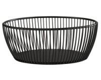 Obstkorb und Brotkorb Svart, oval