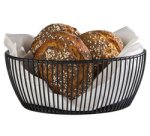 Corbeille à pain & à fruits SVART, ovale, noir