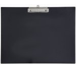 Porte-bloc, plastique avec pince de serrage, A3, noir