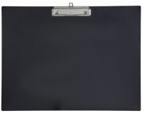 Porte-bloc, plastique avec pince de serrage, A3, noir