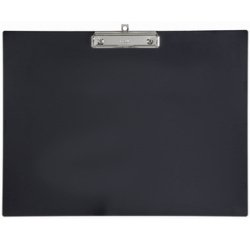 Porte-bloc, plastique avec pince de serrage, A3, noir