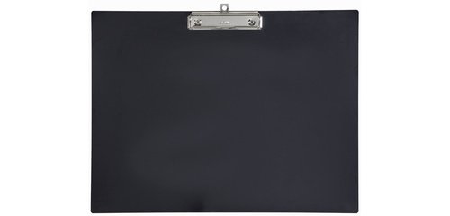 Porte-bloc, plastique avec pince de serrage, A3, noir