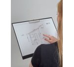 Porte-bloc, plastique avec pince de serrage, A3, noir