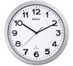 Horloge murale radioguidée step, argent
