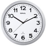 Horloge murale radioguidée step, argent