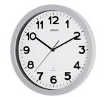 Horloge murale radioguidée step, argent