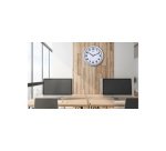 Horloge murale radioguidée step, argent