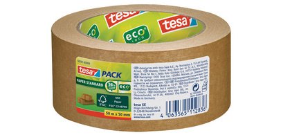 pack Ruban adhésif d'emballage PAPER ecoLogo, 50mm x 50m