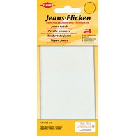 Patch thermocollant pour jeans, 170 x 150 mm, blanc