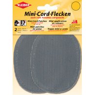 Mini patch thermocollant, fin velours côtelé, gris