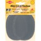 Mini patch thermocollant, fin velours côtelé, gris