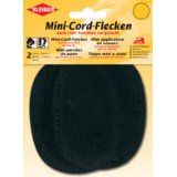 Mini patch thermocollant, fin velours côtelé, gris