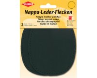 Patch en cuir nappa, 125 x 100 mm, noir
