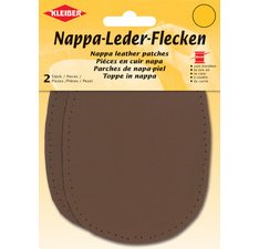 Patch en cuir nappa, 125 x 100 mm, noir