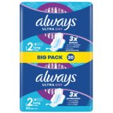 maxi Serviette hygiénique Long avec ailettes, BigPack