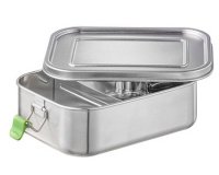 Boîte-repas 'M', en acier inoyxdable mat, 0,8 litre