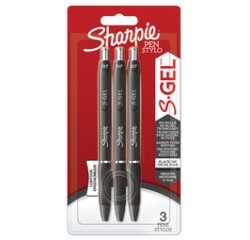 Stylo encre gel S-GEL, 0,7 mm, noir, blister de 3