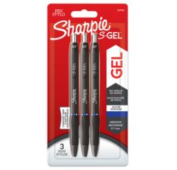 Stylo encre gel S-GEL, 0,7 mm, bleu, blister de 3