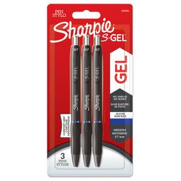 Stylo encre gel S-GEL, 0,7 mm, bleu, blister de 3
