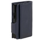 Porte-monnaie avec porte-cartes, cuir Nappa, noir/
