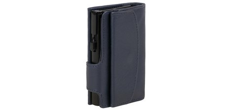 Porte-monnaie avec porte-cartes, cuir Nappa, noir/